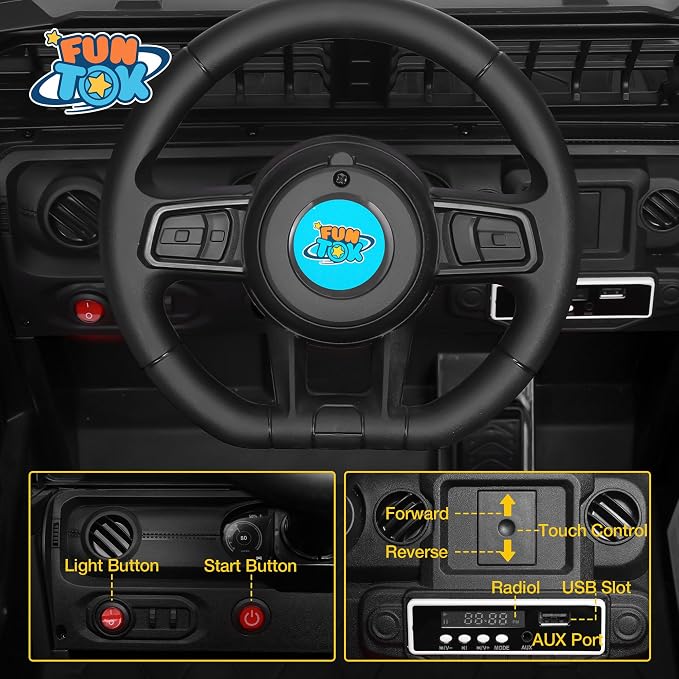 12V Ride On Truck for Kids, Electric Cars for Toddlers w/Remote Control - Image 6