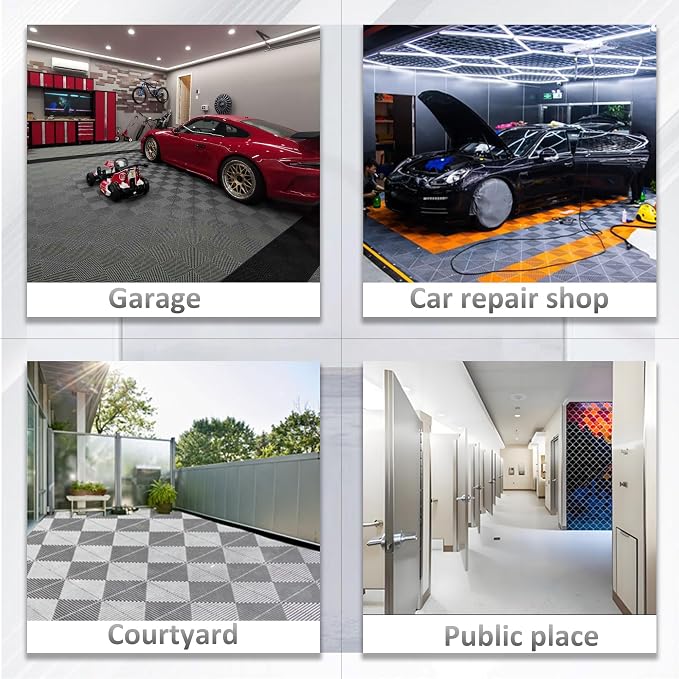24 Pack 16"x16" Interlocking Garage Floor Tiles - Image 7