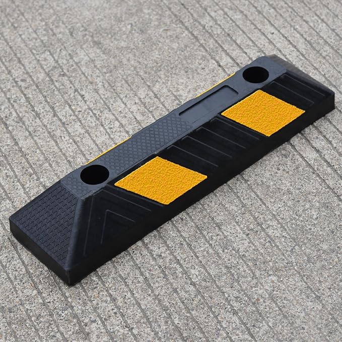 OrangeStar 21" Rubber Parking Curbs, Heavy Duty Garage Floor Wheel Stopper - Image 5