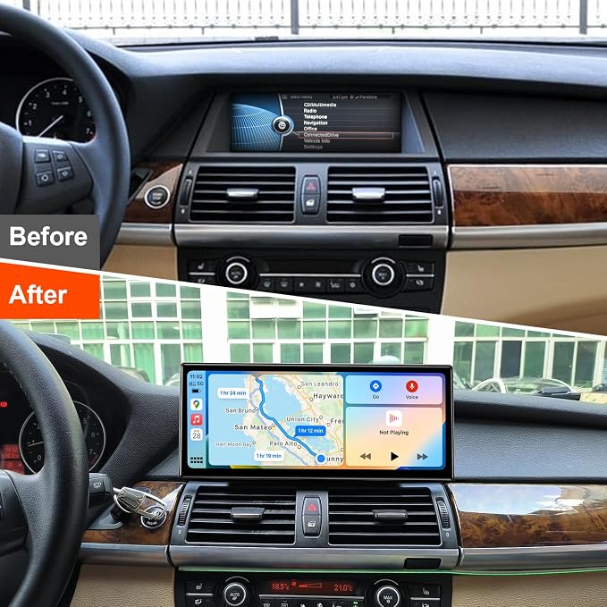 PEMP Linux 12.3" Ultra-Thin Screen E70 E71 CIC Wired and Wireless CarPlay - Image 2