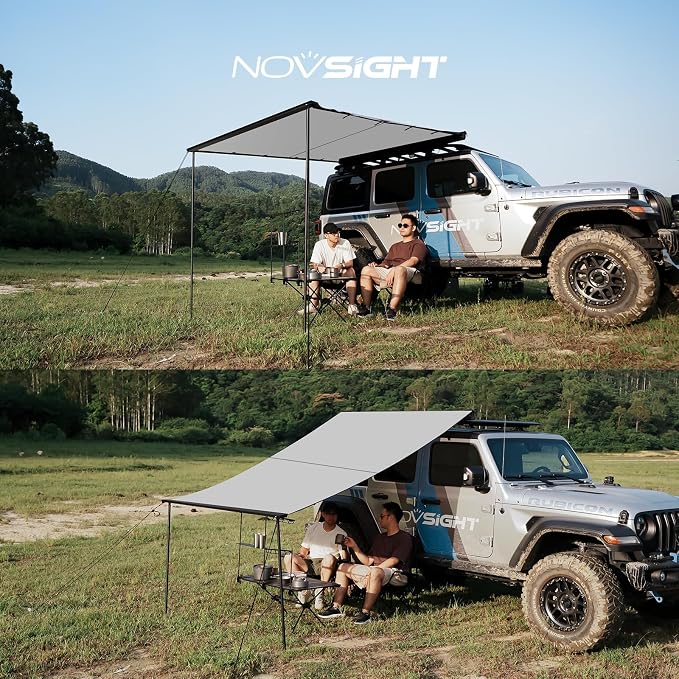 NOVSIGHT Car Side Off Road Awning 8.2 x 10ft, Waterproof Pull-Out - Image 3