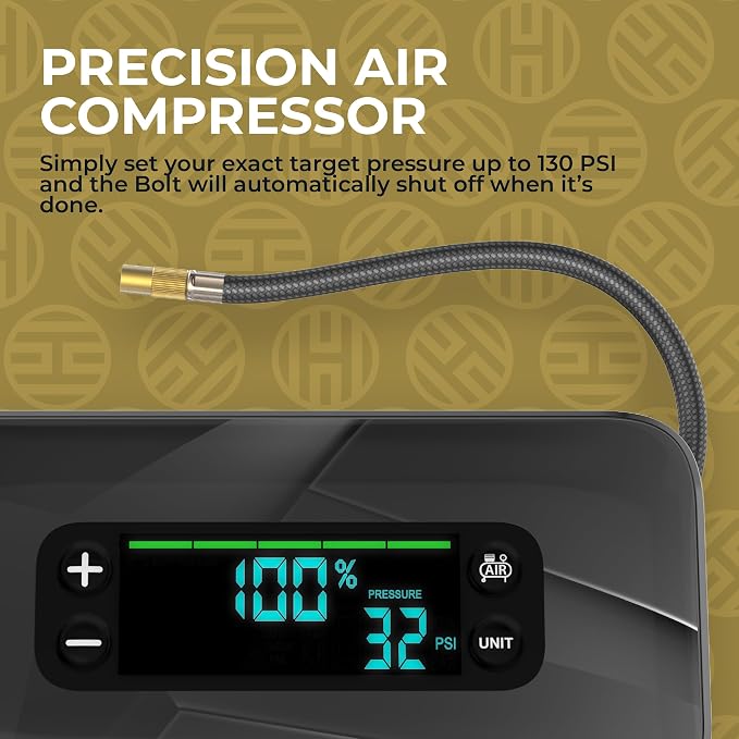HALO Bolt Ultimate 3 Portable Car Battery Jump Starter | 130 PSI Air Compressor - Image 3