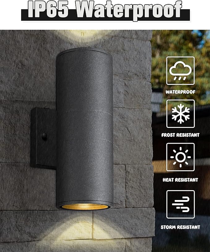 Ken & Ricky Outdoor Wall Light, Dusk to Dawn Sensor Exterior Light Fixture - Image 6