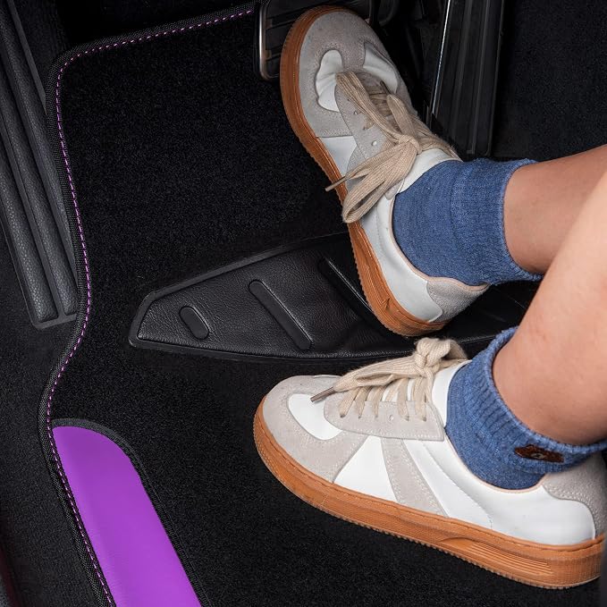 CAR PASS Waterproof Universal Fit Car Floor Mats, Faux Leather Car Carpet Mats - Image 4
