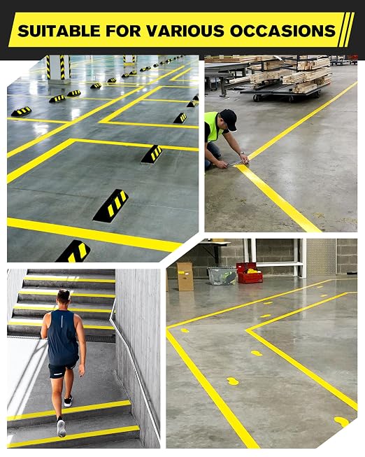 Floor Marking Tape, 2 in x 108 FT Strong Adhesive Caution Tape, High Durability - Image 8