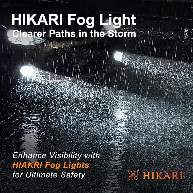 HIKARI WINGS H7 Fog Light, 50000LM Pure White 6000K LED Bulbs, Plug & Play IP68 - Image 6
