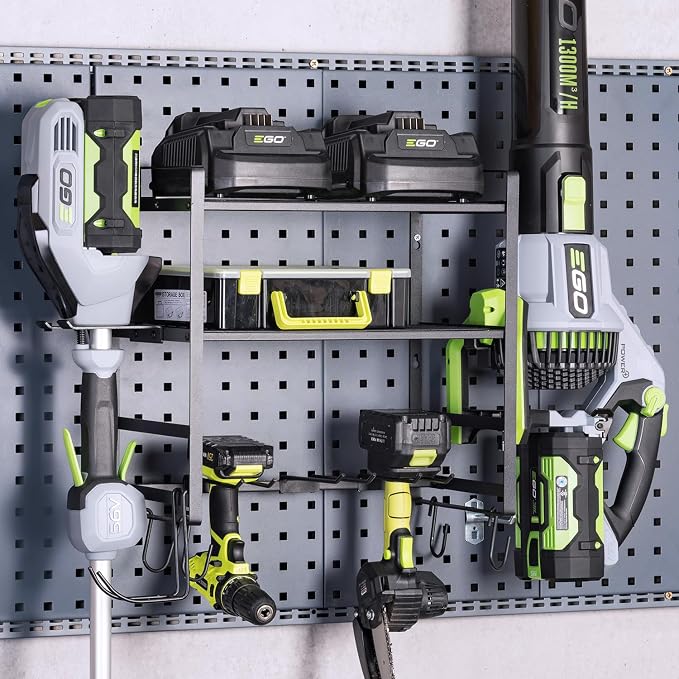 KAFAHOM Leaf Blower and Weedeater Hanger, Lawn Power Tool Organizer Wall Mount by KAFAHOM