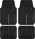 Skechers Car Floor Mats, Heavy Duty Rubber Car Mats Full Set, All WeatherFloor by Skechers