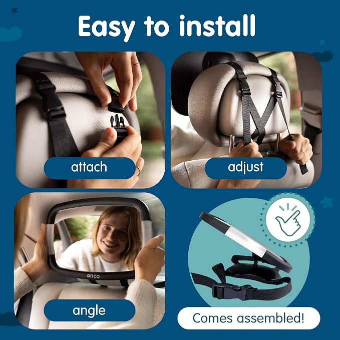 Onco LED Baby Car Mirror with Light - Image 7