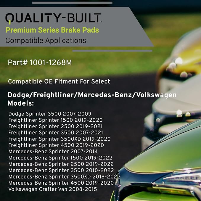 Premium Semi-Metallic Front Brake Pads Compatible - Image 3