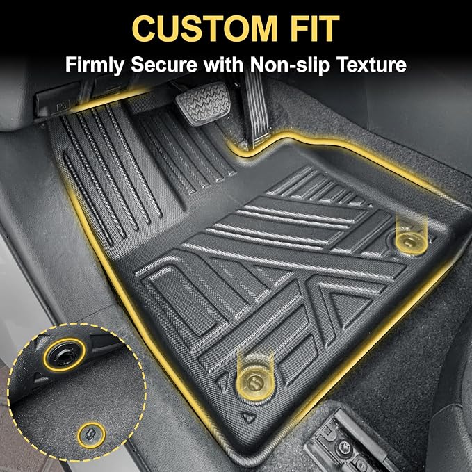 Full Set Floor Mats Custom Fit for 2019-2025 Toyota Rav4 All Weather Floor Mats - Image 4