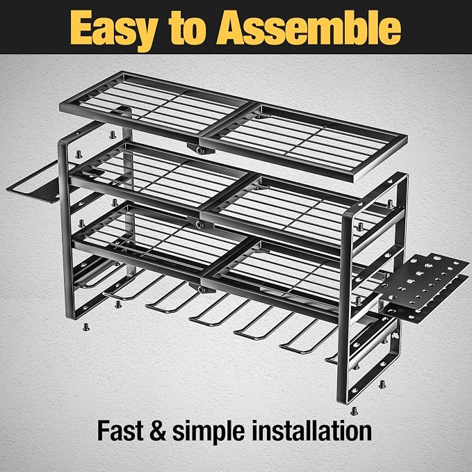 YYR 4 Layer Power Tool Organizer Wall Mount, Cordless Drill Hanger Storage Rack - Image 9