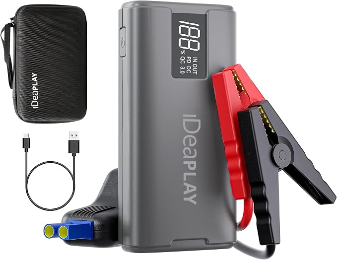 IDEAPLAY J10 Jump Starter, 2000A 12V Car Battery Jump Starter Portable by iDeaPLAY