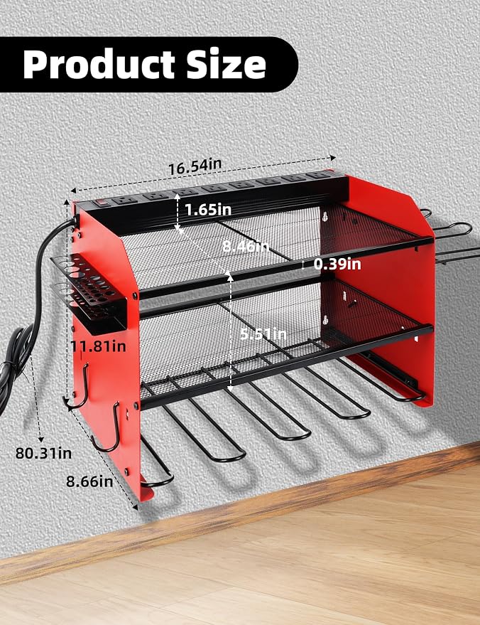 Power Tool Organizer wtih Charging Station，3 Layers Storage Rack - Image 4