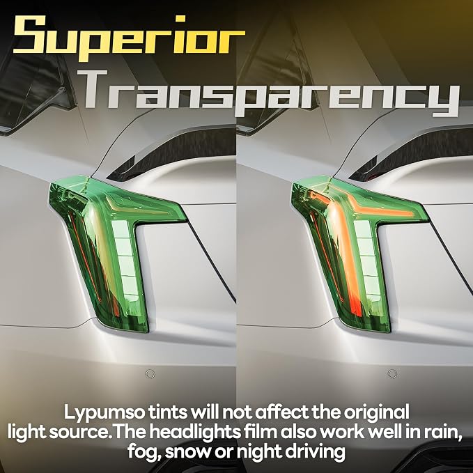 Lypumso 16 x 60 Inches Headlight Taillight Car Tint Vinyl Film, Self Adhesive - Image 5