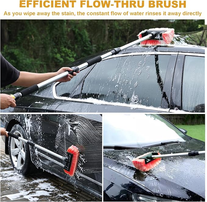 69 Inches Car Wash Brush with Long Handle - Image 2