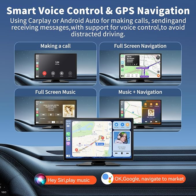 Carplay Screen for Car, 1080P Backup Camera, Car Stereo for Carplay & Android - Image 3