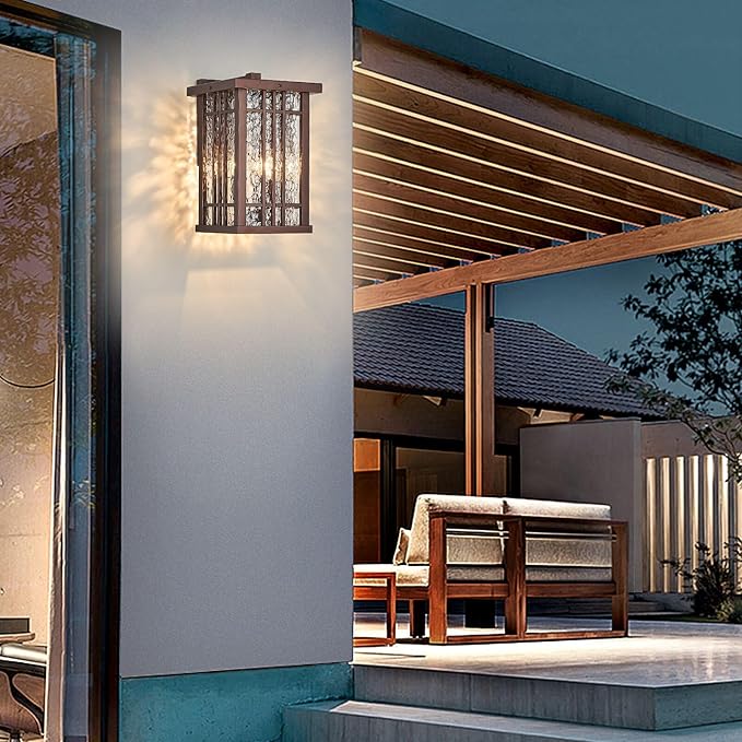 2-Light Outdoor Wall Light E26 Base Metal Frame - Image 8