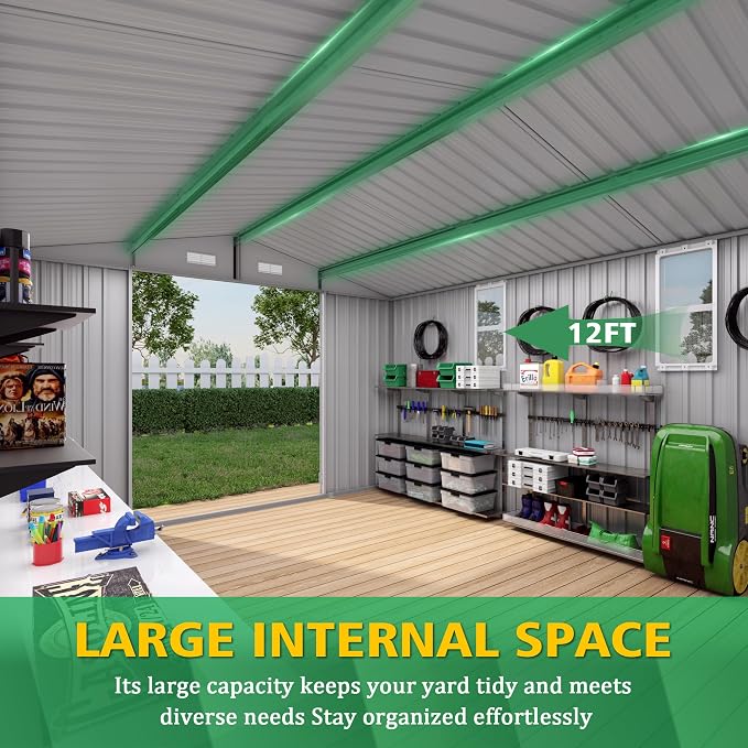 10x12 FT Outdoor Storage Shed - Image 4