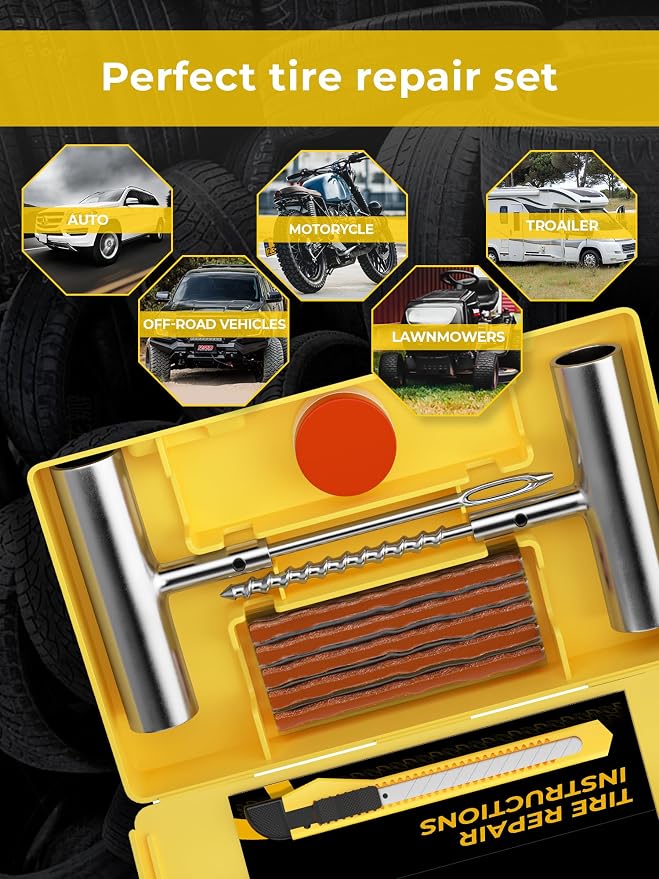 Tire Repair Kit with Plugs Fix Punctures & Plug Flats with Ease - Image 7