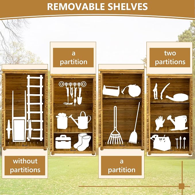 63 "H x 34.25 "L x 18.5 "W Vertical Garden Shed - Image 4