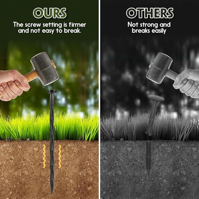 Landscape Edging Stakes, Spiral Nylon Anchoring Spikes - Image 3