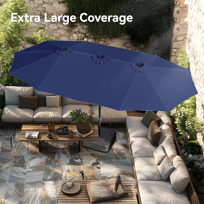 PHI VILLA 15ft Large Patio Umbrellas - Image 3