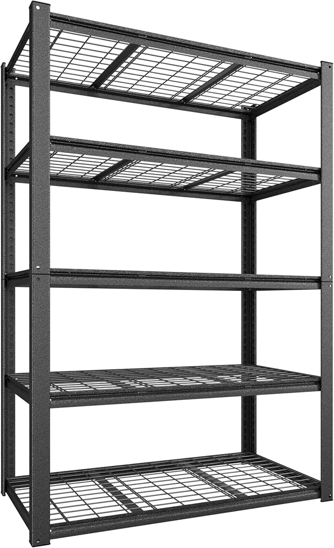 MUPATER 48.43" W x 23.98" D x 72.05" H Metal Storage Shelves, 5 Tier Shelves - Image 6