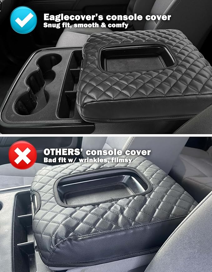 Center Console Cover for 2014-2018 Chevy Silverado & GMC Sierra 1500 2500 3500 - Image 5