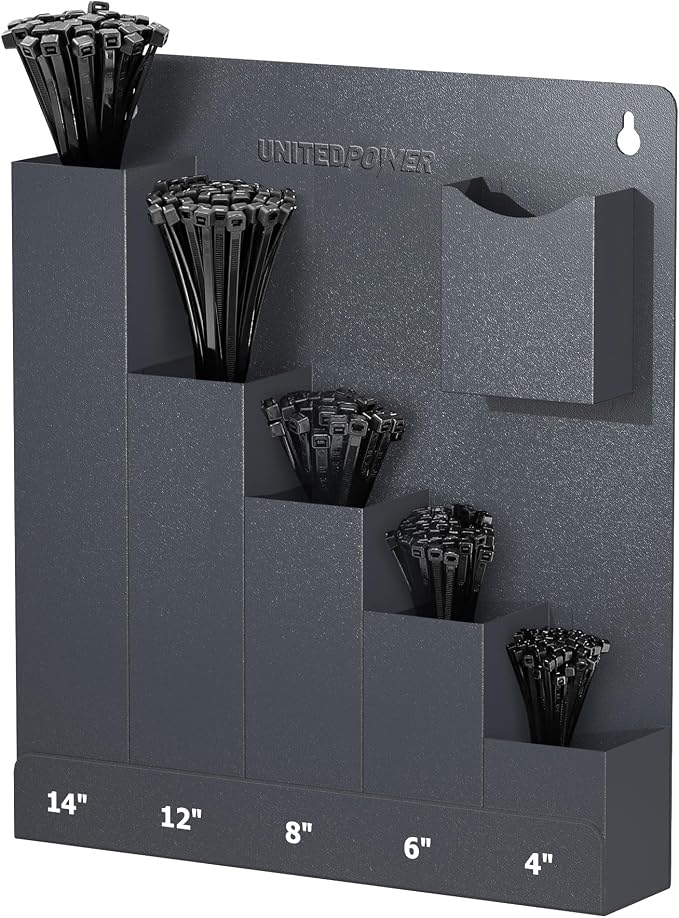 UNITEDPOWER Cable Tie Holder, Wall Mount Storage Rack Organizer by UNITEDTOOLSUNITEDPOWER