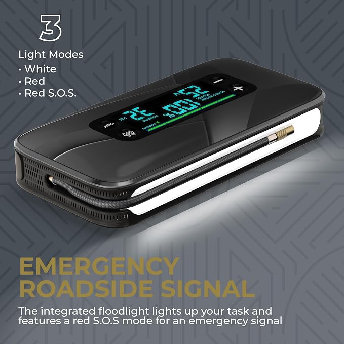 HALO Bolt Ultimate 3 Portable Car Battery Jump Starter | 130 PSI Air Compressor - Image 8