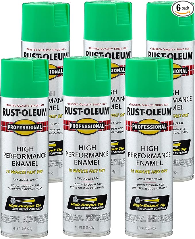 Rust-Oleum 7533838-6PK Professional High Performance Enamel Spray Paint by Rust-Oleum