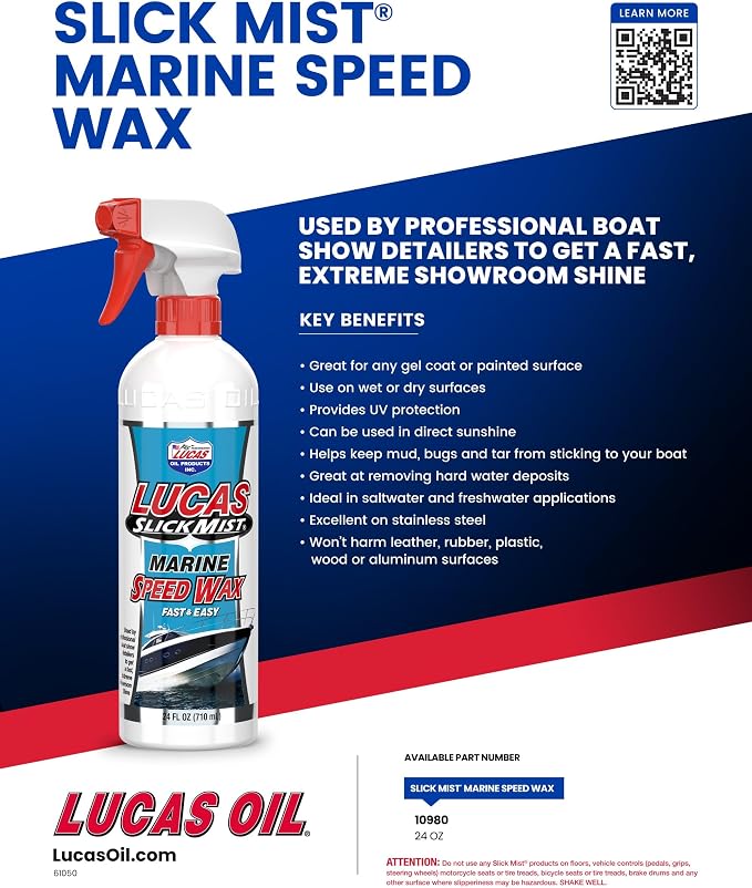 Lucas Oil 10980 Slick Mist Marine Speed Wax - Image 3