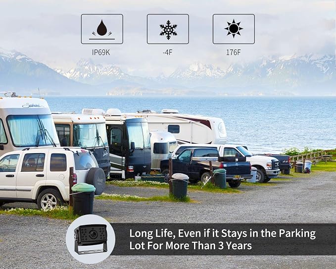 FOOKOO Ⅱ HD Backup Camera System Kit, Sharp CCD Chip, 100% Not Wash Up - Image 4