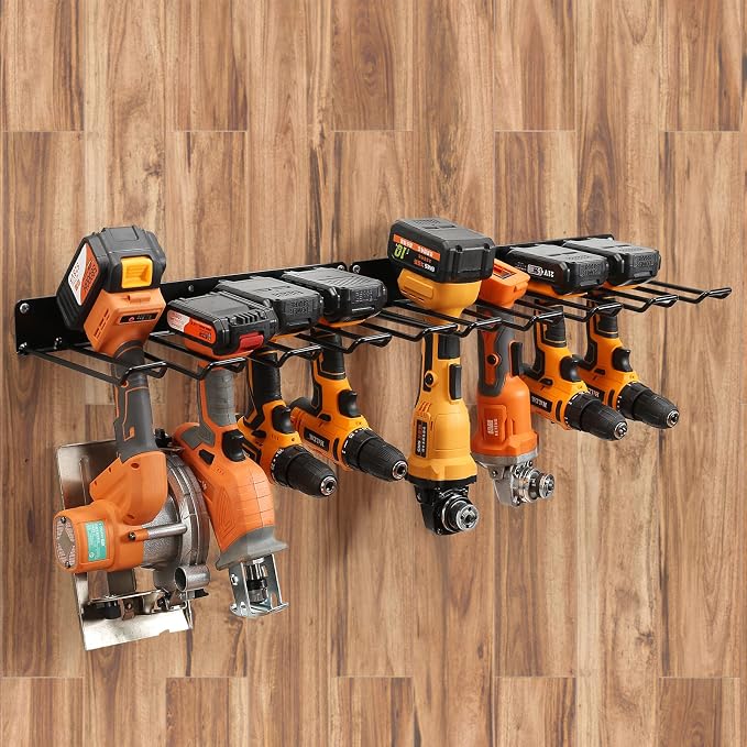 Drill Holder Wall Mount, Power Tool Organizer, Heavy Duty Garage Tool - Image 2