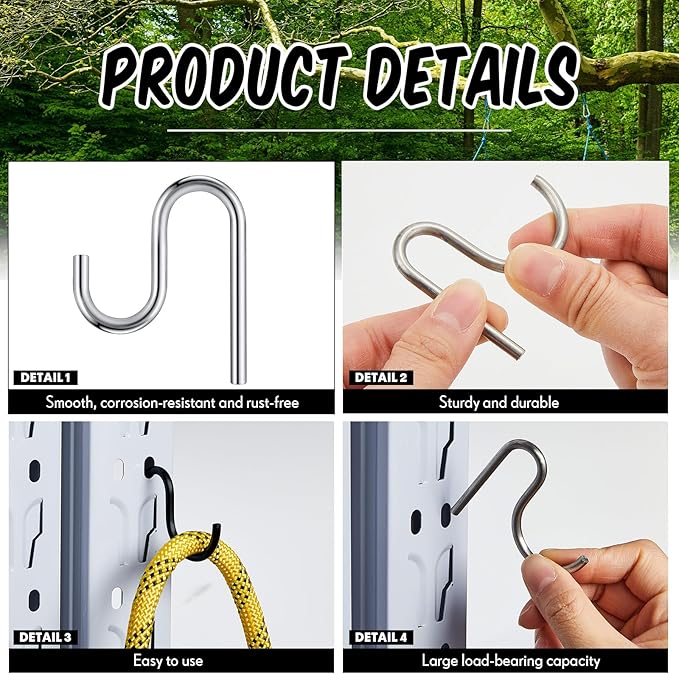 Blulu 20 Pcs 2'' Long Shed Hooks Shed Accessories - Image 4