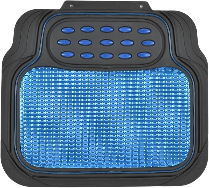 Blue All Weather Heavy Duty Universal Fit Car Floor Mats Interior Liners - Image 3