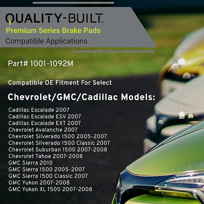 Premium Semi-Metallic Front Brake Pads Compatible - Image 3