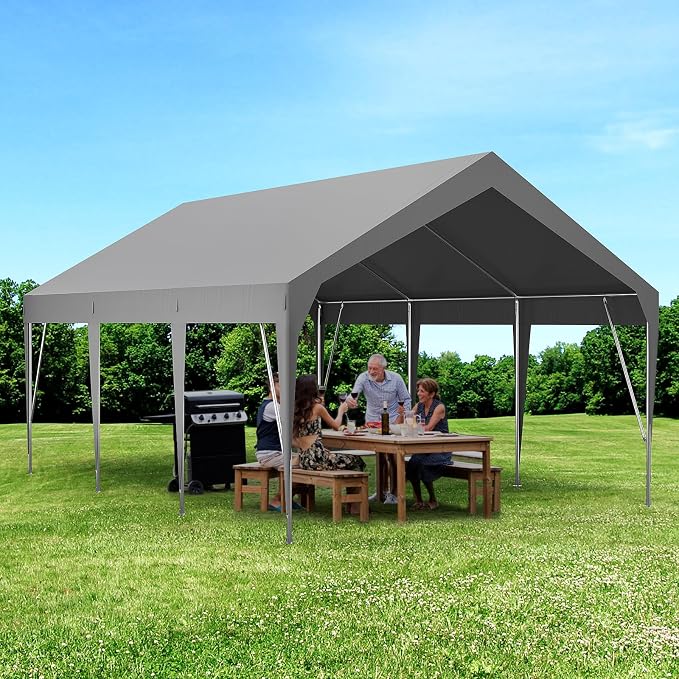 13x20ft Heavy Duty Carport Outdoor Car Canopy UV Resistant Waterproof Party - Image 5