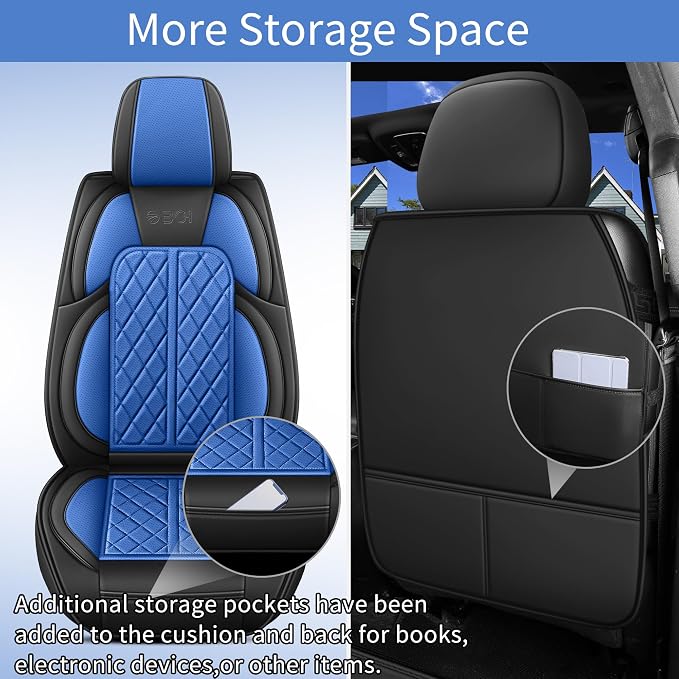 Car Seat Cover Custom Fit for Dodge Ram 1500 2500 3500 2002-2024 Faux Leather - Image 5