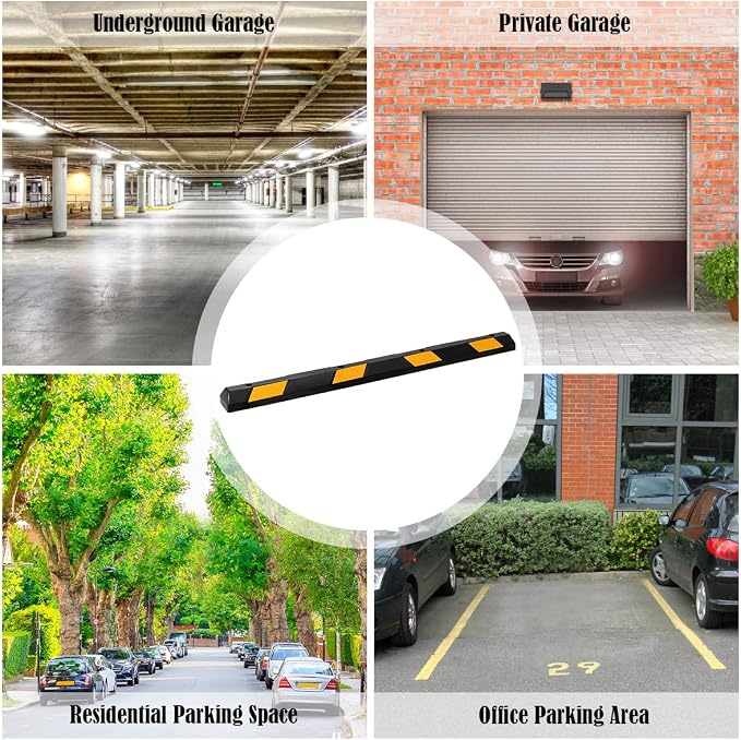 IRONMAX Parking Stopper for Garage, Heavy Duty Parking Block Garage Wheel Stop - Image 5