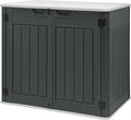 GOOBED 4.5x4ft Outdoor Horizontal Resin Storage Shed, 47 cuft Large Waterproof by GOOBED