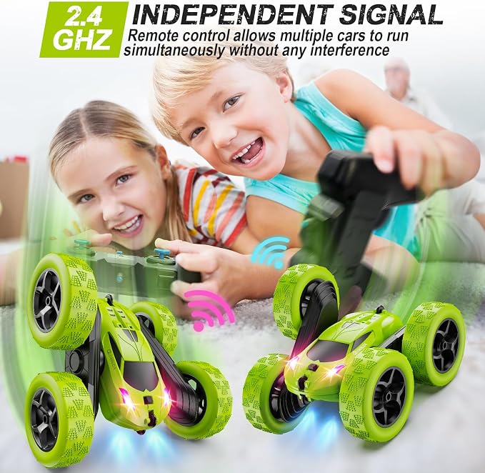 Remote Control Car for Kids Ages 6+, RC Cars Stunt Car Toy 4WD Double Sided - Image 3