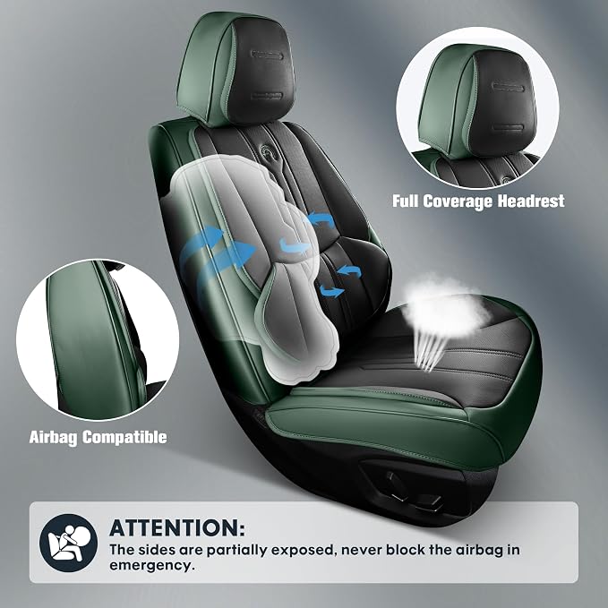 AOOG Car Seat Covers Full Set, Leather Seat Covers - Image 7
