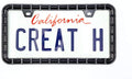 Creathome 3D Brilliance Black License Plate Frames, Pure Zinc Alloy Metal by creathome