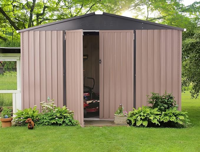 U-MAX 8' x 10' Shed Outdoor Storage Shed Clearance, Extra Large Yard Steel - Image 4