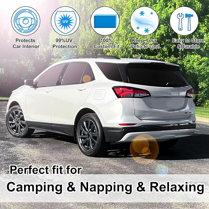 TINGLU Window Shades for Chevrolet/Chevy Equinox 2018-2024 Accessories Car Side - Image 6