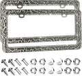 Valor Metal Car License Plate Frames, Antique Old Pattern Printing, Bling by VALOR