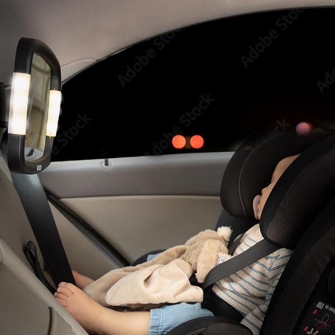 Onco LED Baby Car Mirror with Light - Image 9