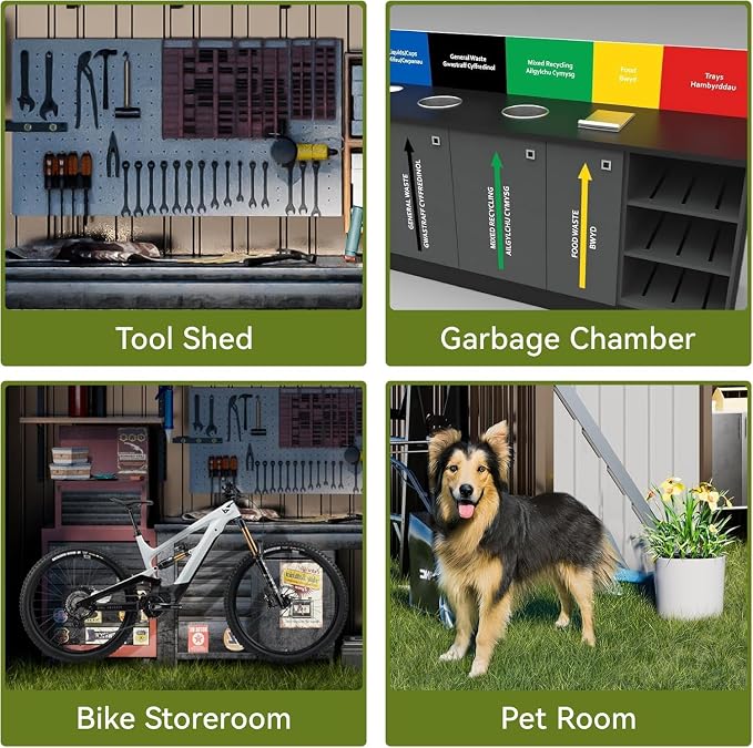 COMHOMA Shed Outdoor Storage Shed Metal, Lockable Doors Tool Sheds - Image 5